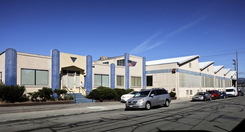 The front entrance of SKS headquarters in Alameda, California
