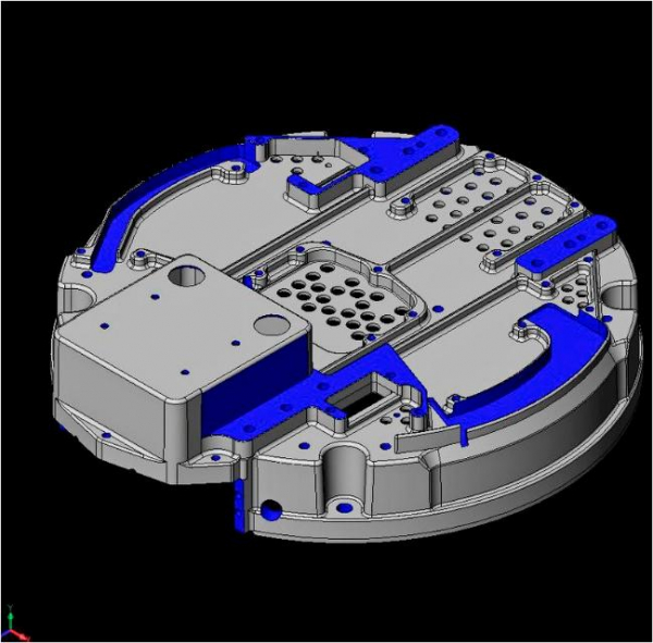 3D Rendition of casting converted from hog out configuration