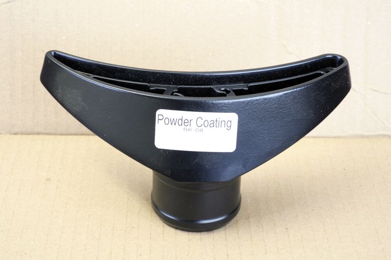 Example of a powder coating finish after it has been applied.