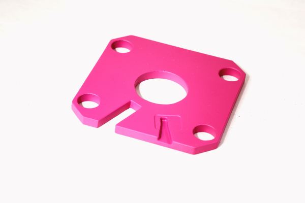 Pink CNC Machined Part